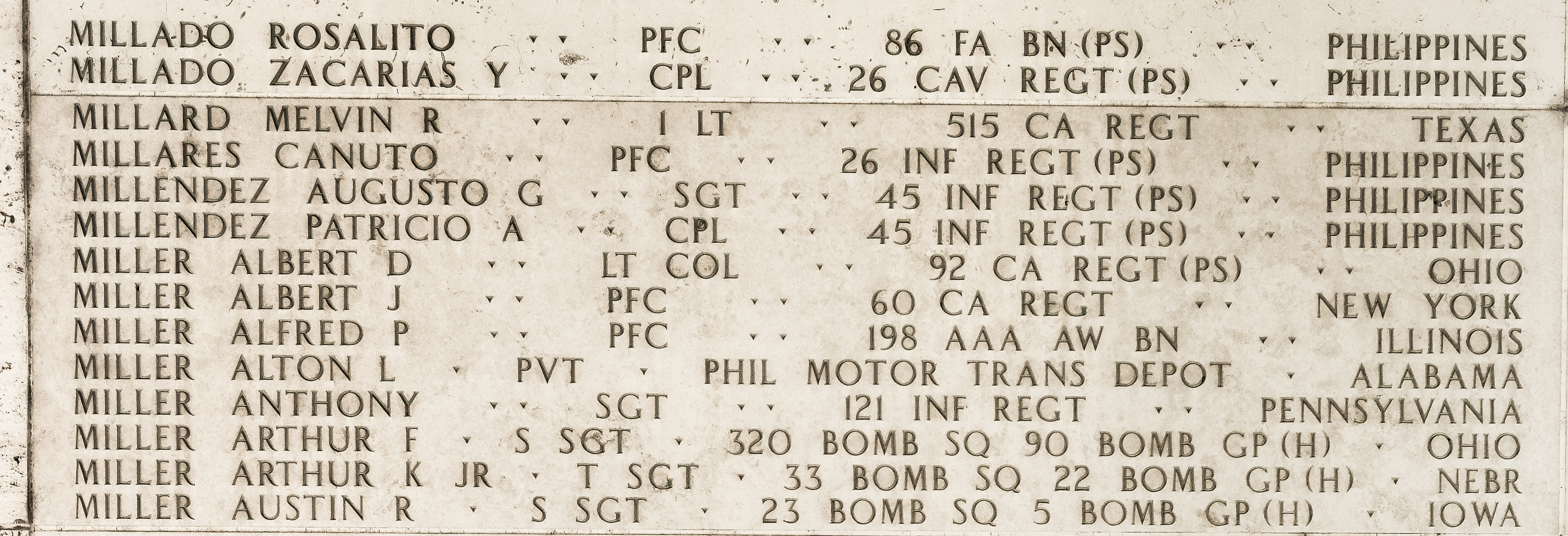 Arthur K. Miller, Technical Sergeant